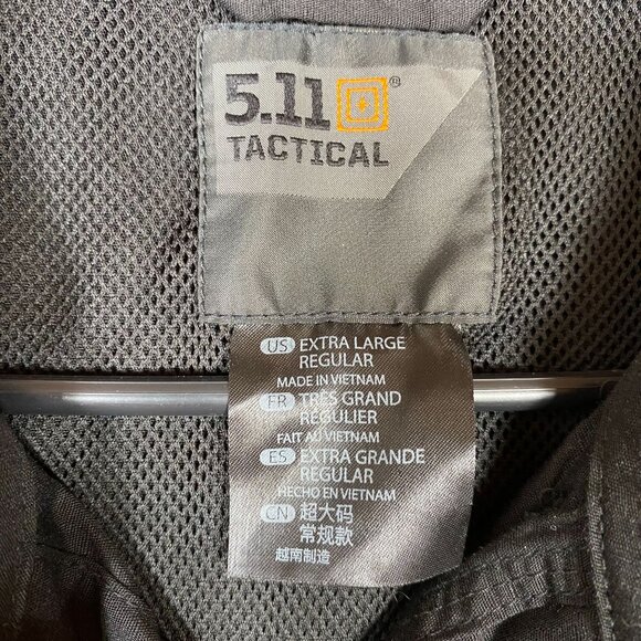 5.11 Tactical Safety Team Shirt Regular Fit Black Button-Up Short Sleeve Mens XL - Picture 4 of 10